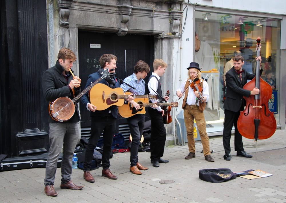 Street musicians in Galway, Ireland