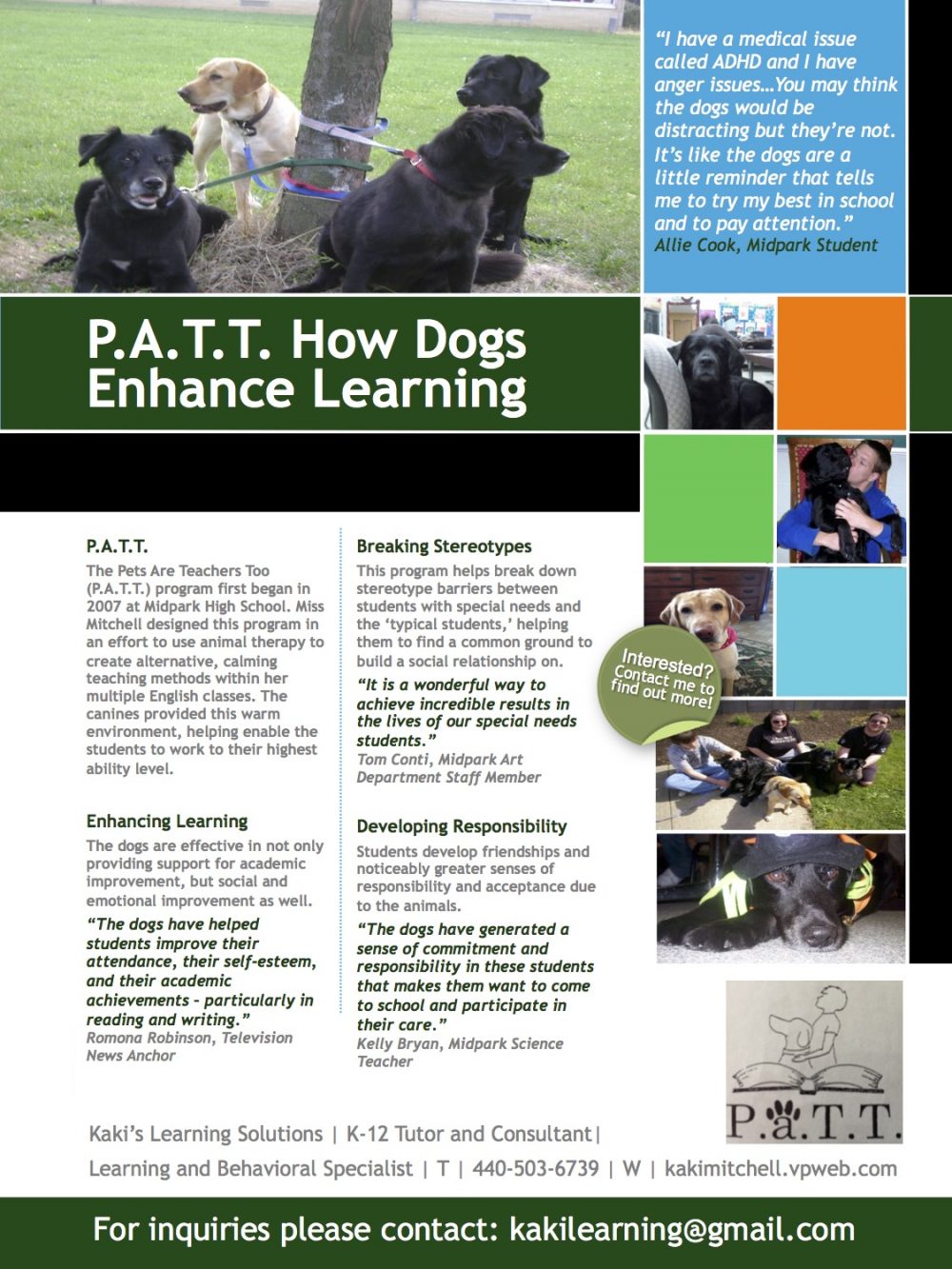 PATT: How Dogs Enhance Learning